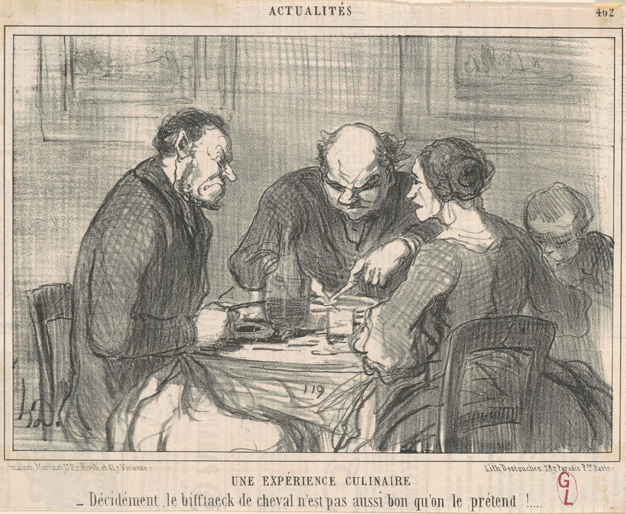 Una experiencia culinaria de Honoré Daumier