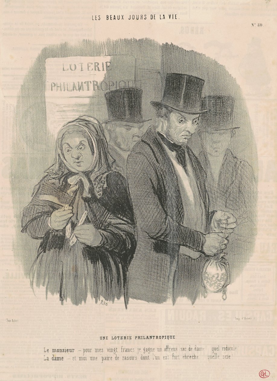 Una Lotería Filantrópica de Honoré Daumier