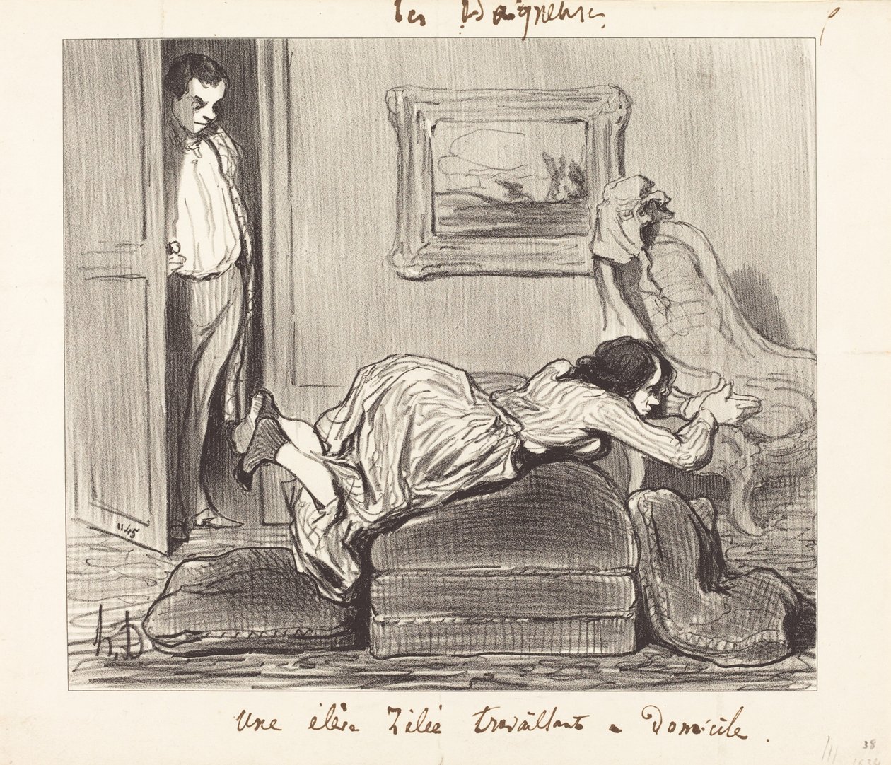 Una alumna trabajadora a domicilio de Honoré Daumier