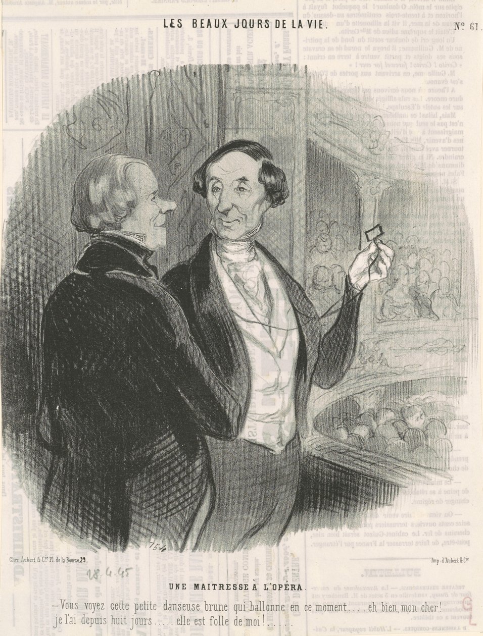 Una amante en la ópera de Honoré Daumier