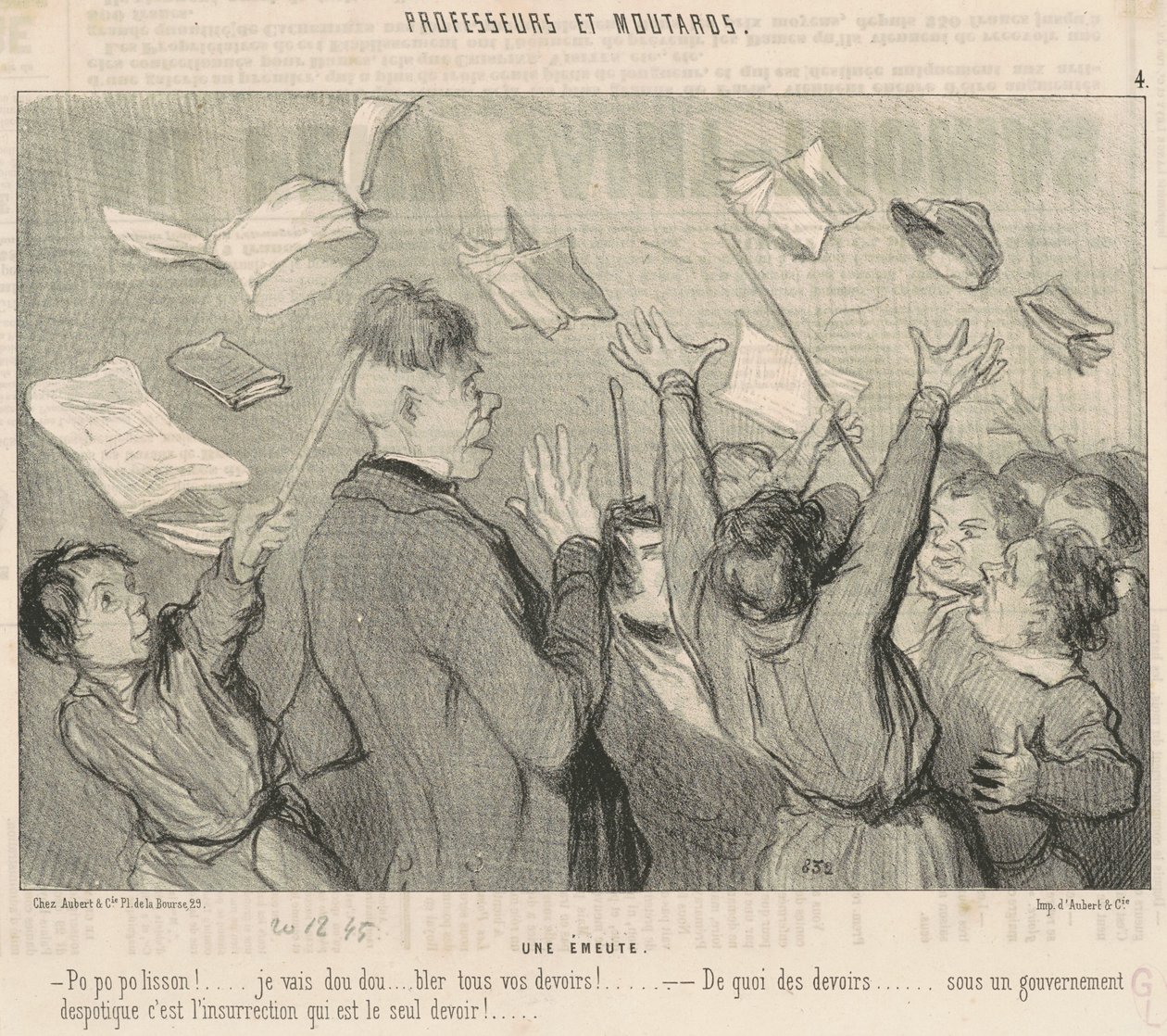 Un motín de Honoré Daumier