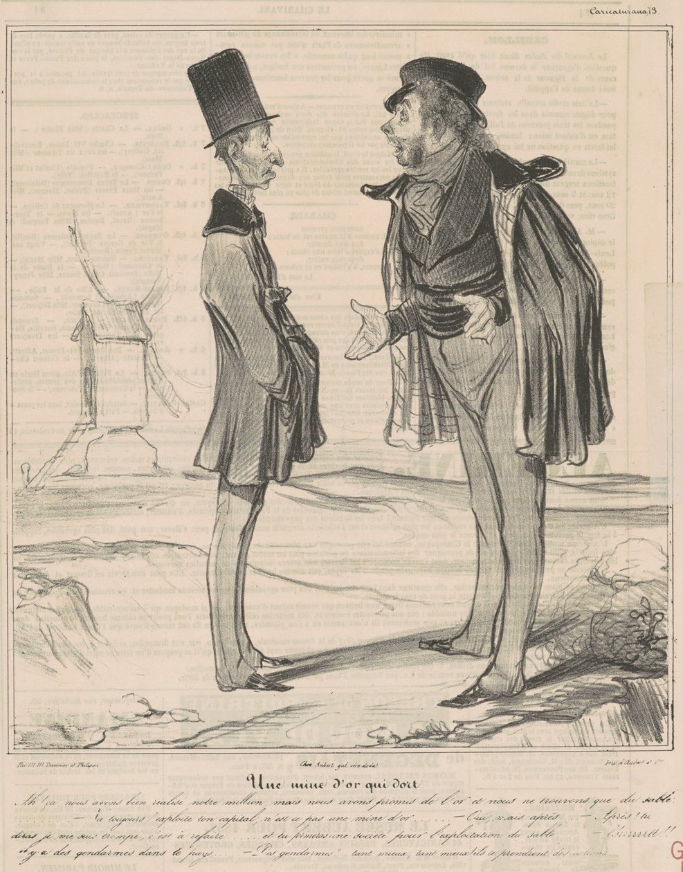 Una mina de oro que duerme de Honoré Daumier