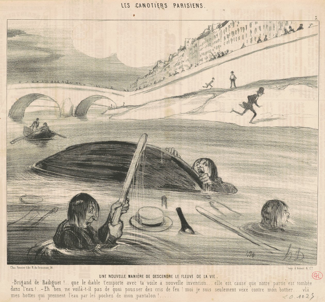 Una nueva manera de descender el río de la vida de Honoré Daumier