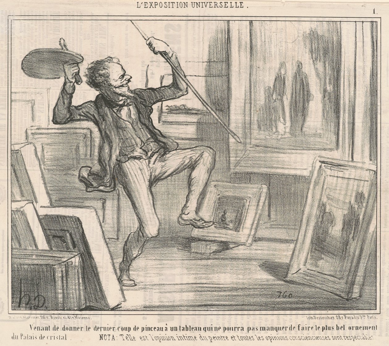 Venant de donner le dernier coup de pinceau ... de Honoré Daumier