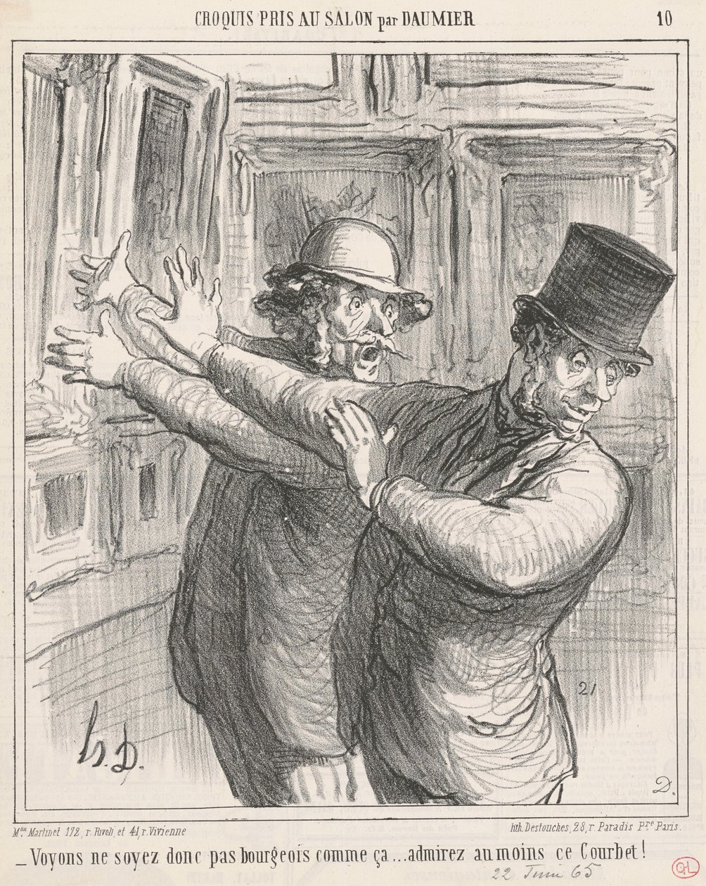 Veamos... ¡al menos admiren este Courbet! de Honoré Daumier