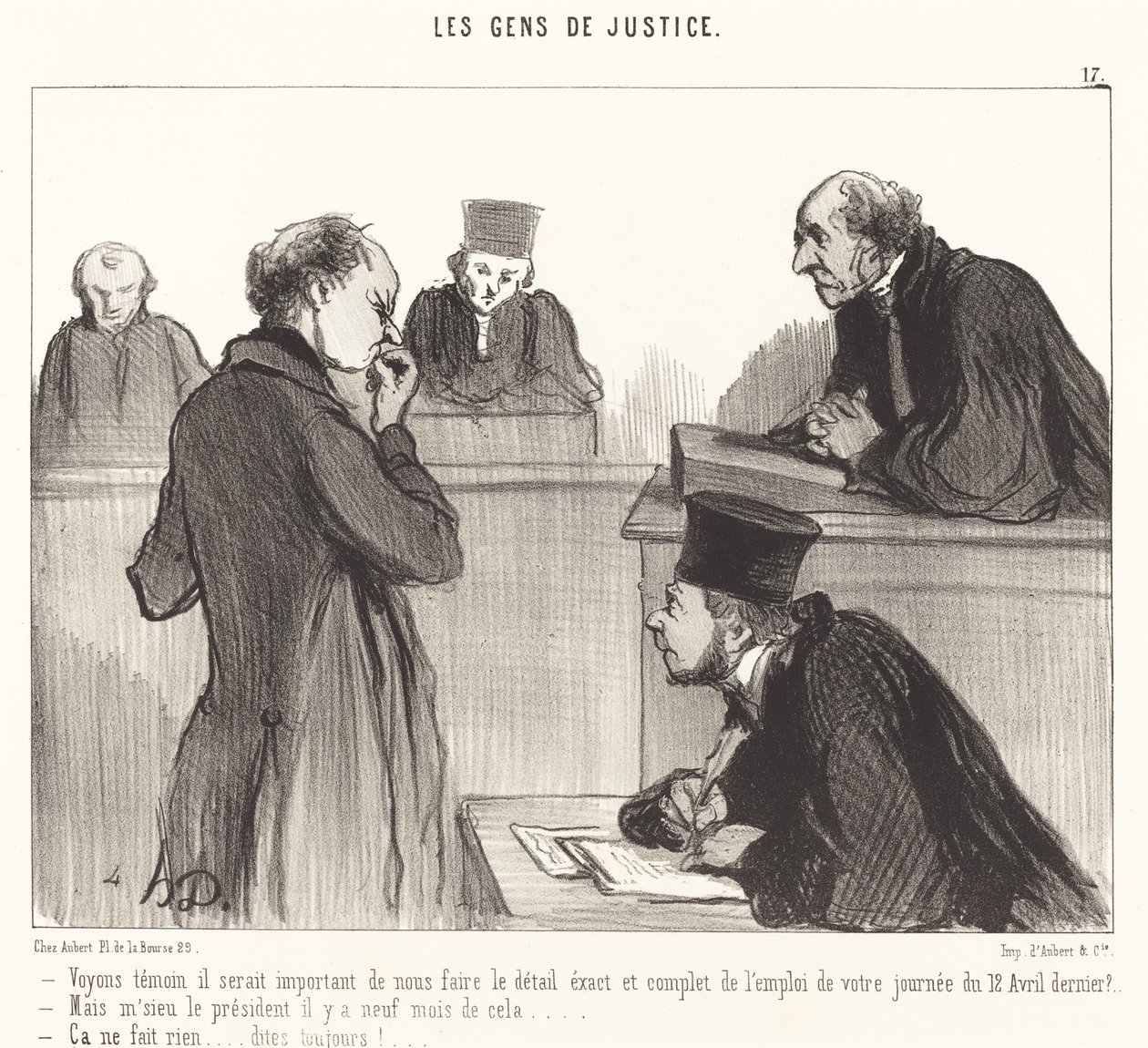 Veamos testigo, sería importante... de Honoré Daumier