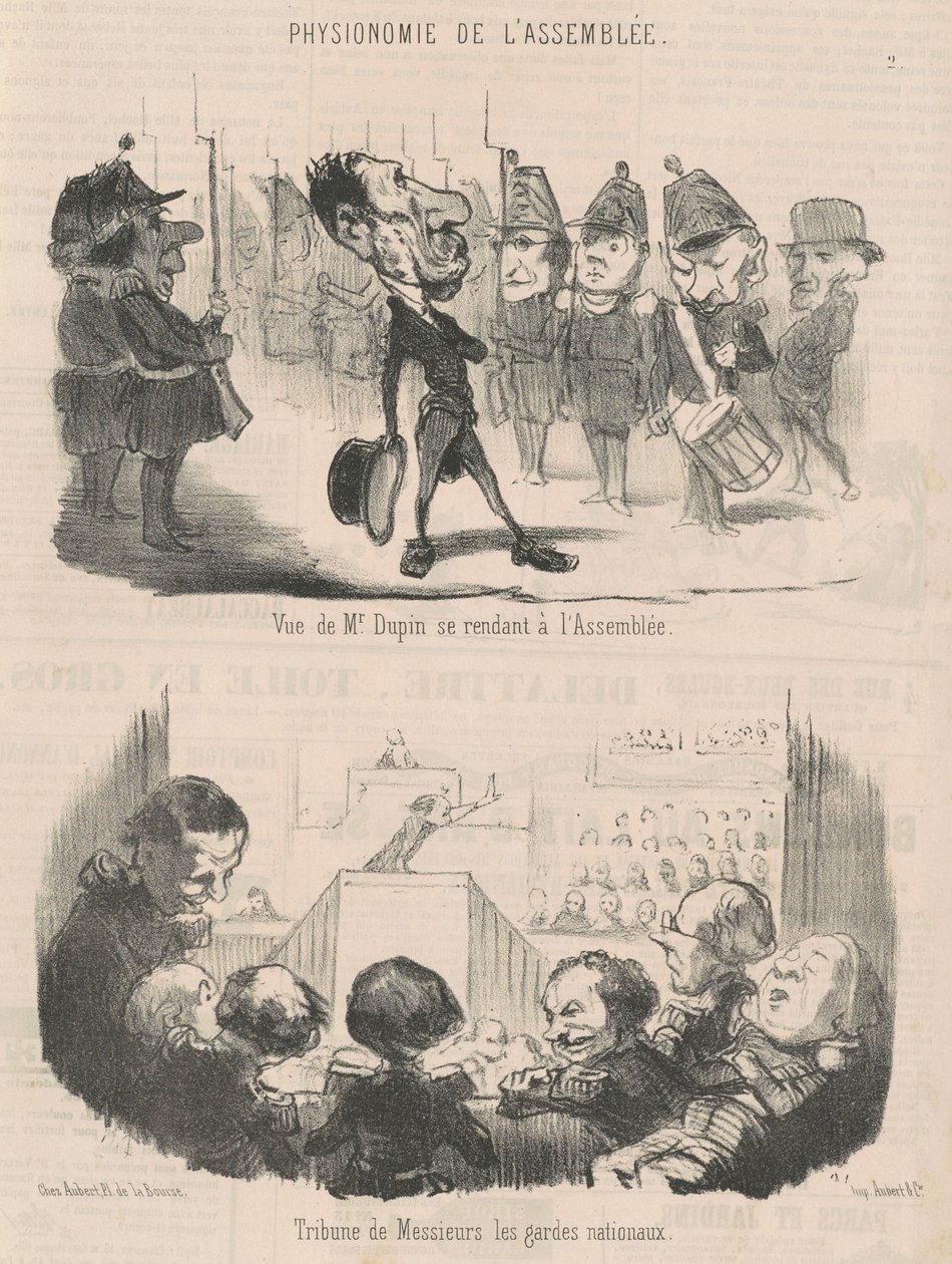 Vista del Sr. Dupin yendo a la asamblea de Honoré Daumier