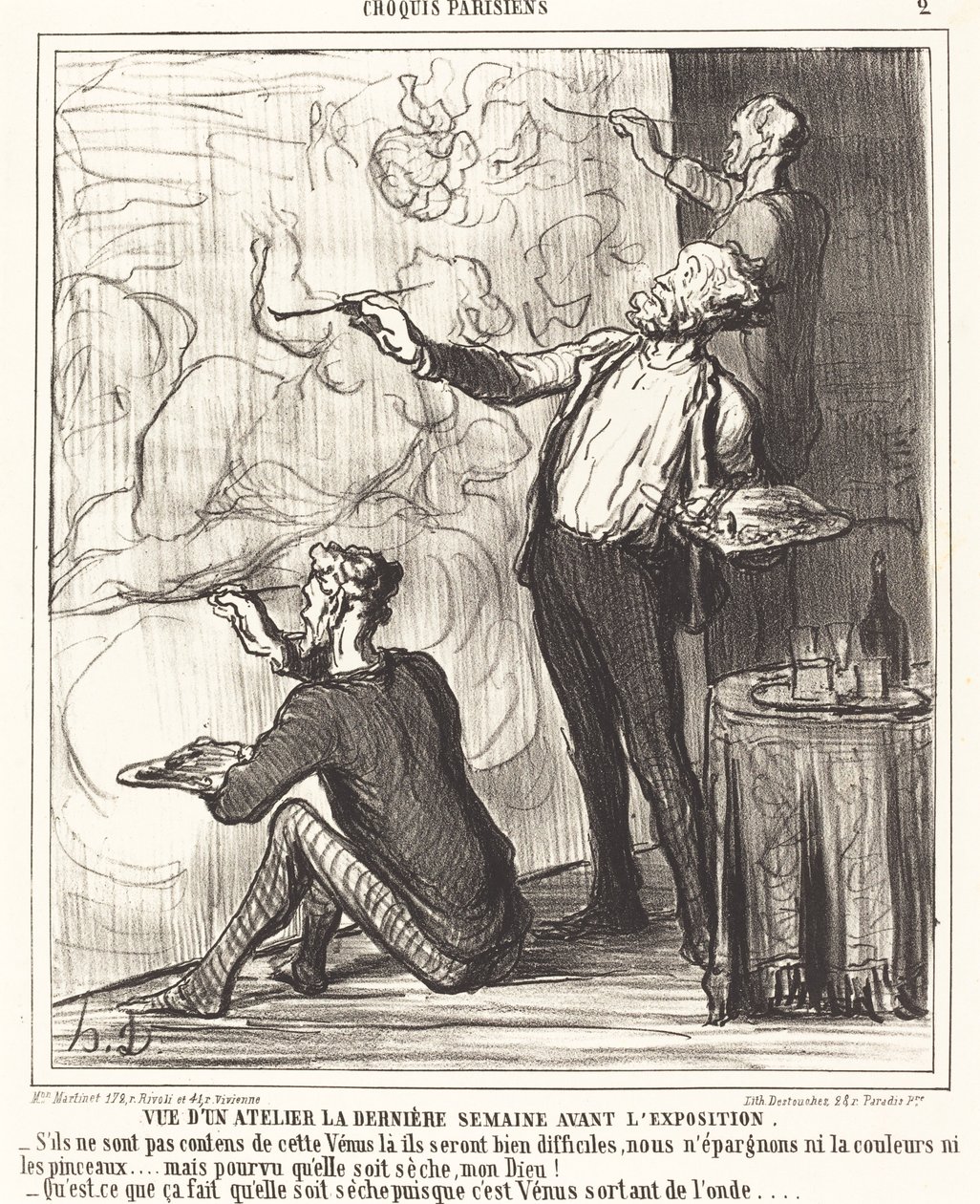 Vista de un taller... antes de la exposición de Honoré Daumier