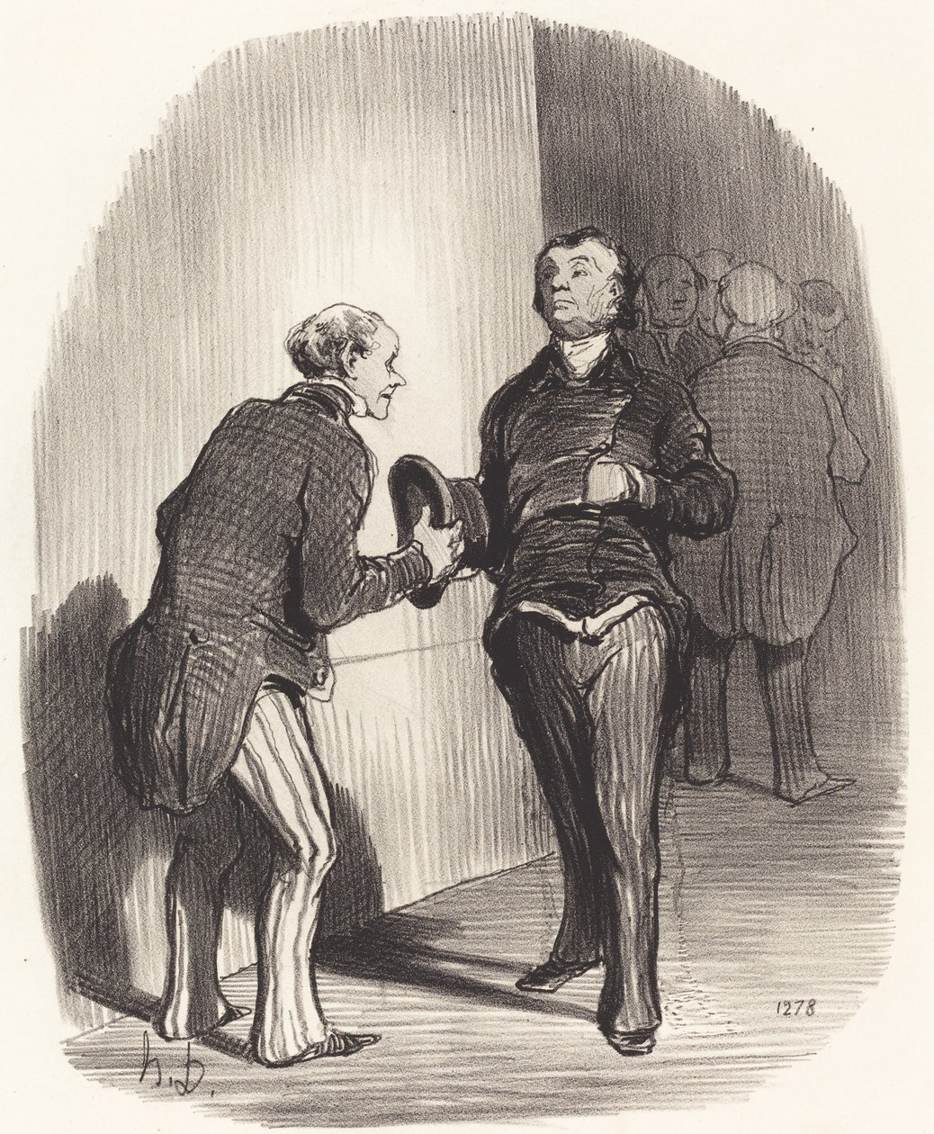Vista de una antesala ministerial de Honoré Daumier