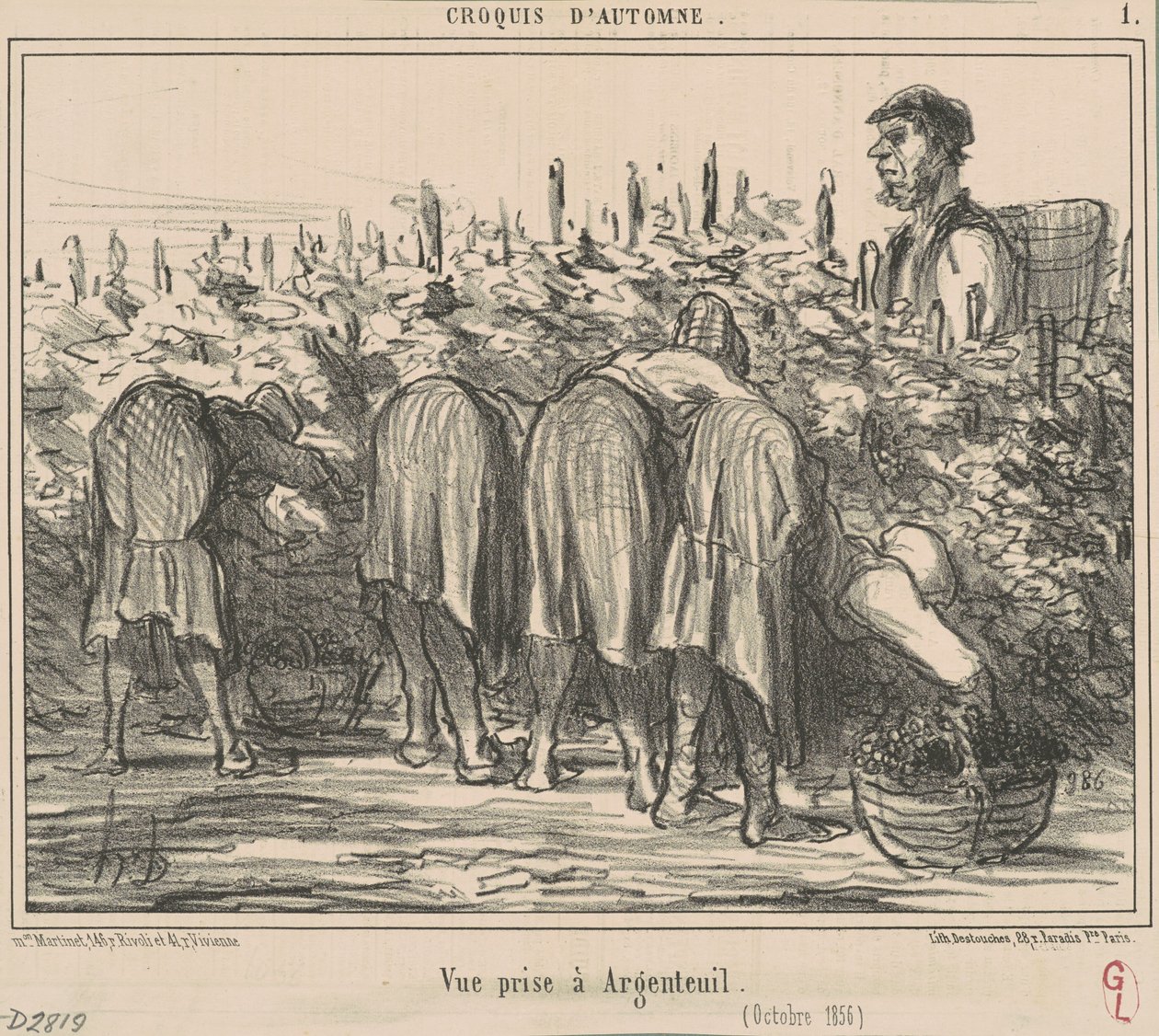 Vista tomada en Argenteuil (Octubre 1856) de Honoré Daumier