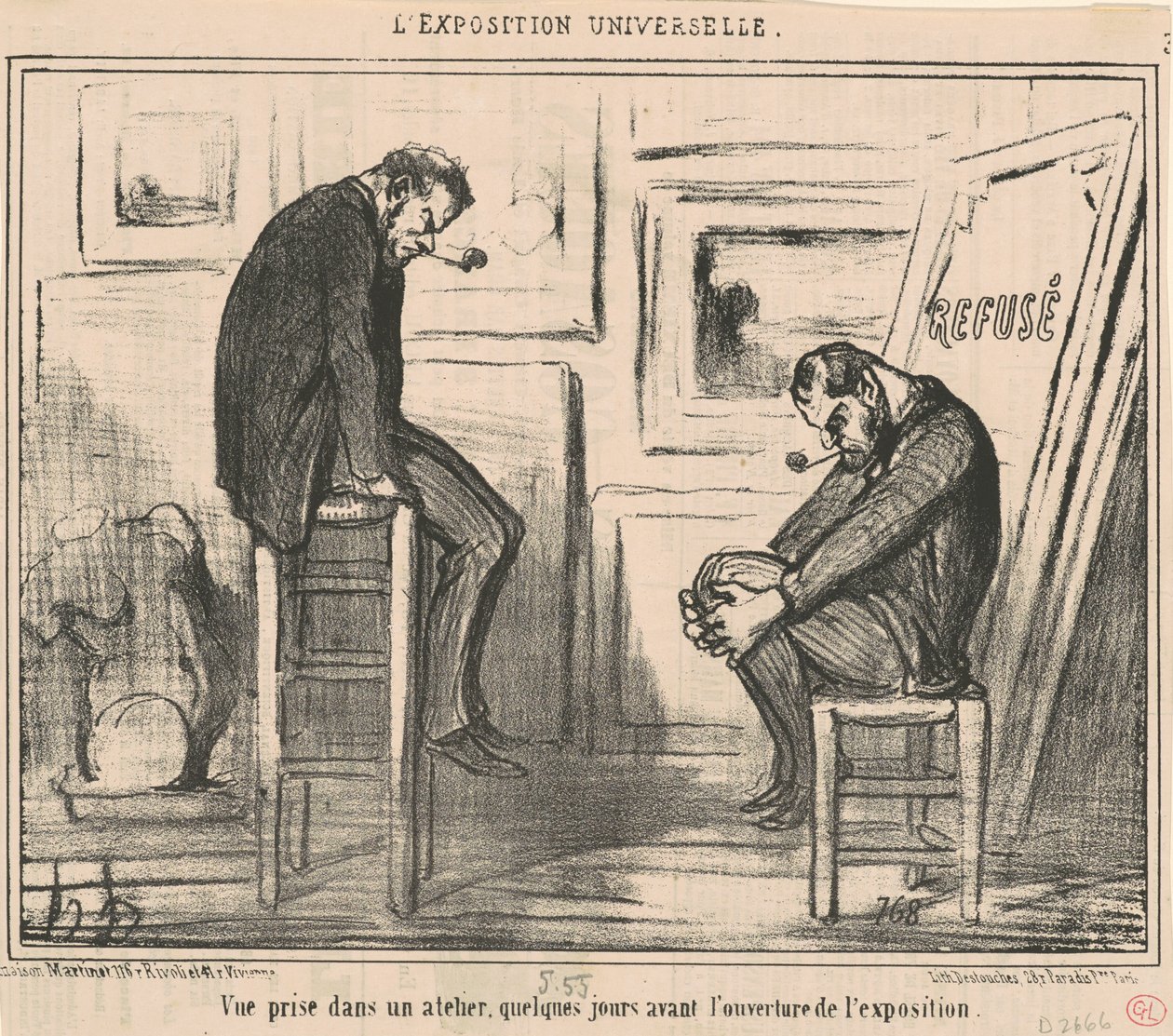 Vista tomada en un taller de Honoré Daumier