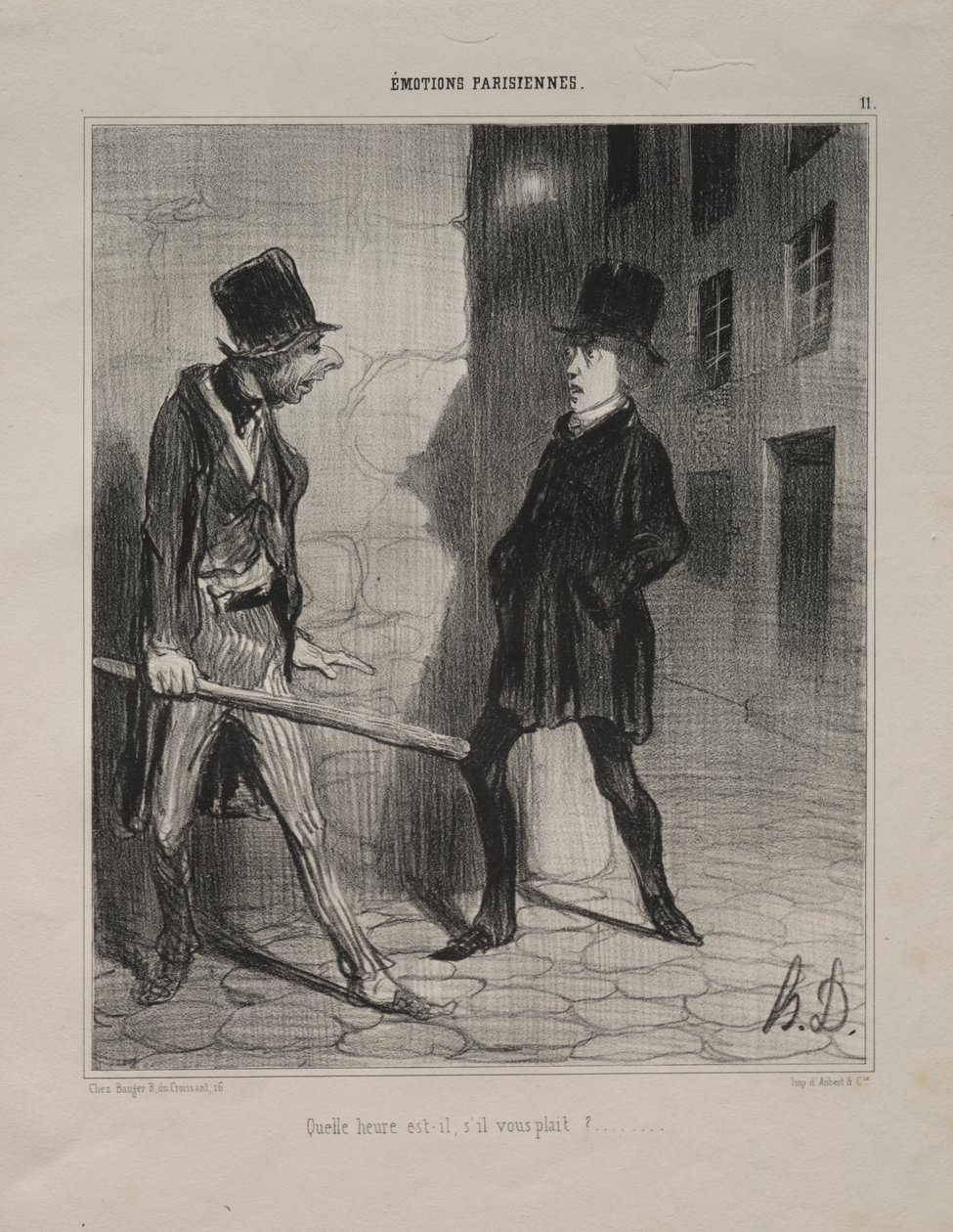 ¿Qué hora es, por favor? de Honoré Daumier