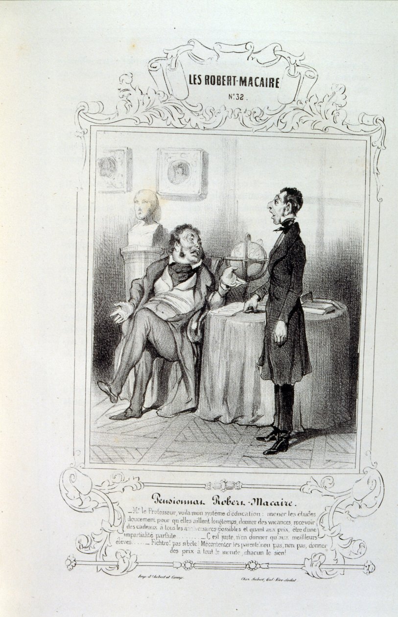 ilustraciones sobre ideas y leyendas Philipon bajo el título Les Cent y Robert Macaire de Honoré Daumier