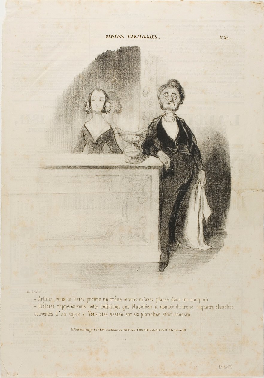 "- Arthur, me habías prometido un trono y lo único que has hecho es ponerme detrás de un mostrador. - Eloise, recuerda la definición de Napoleón de un trono: 