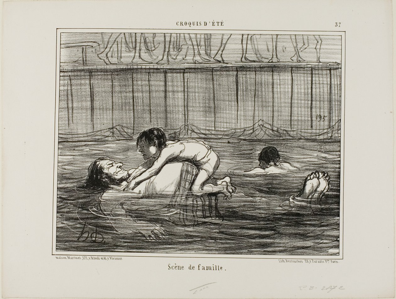 Escena familiar, lámina 37 de Croquis D