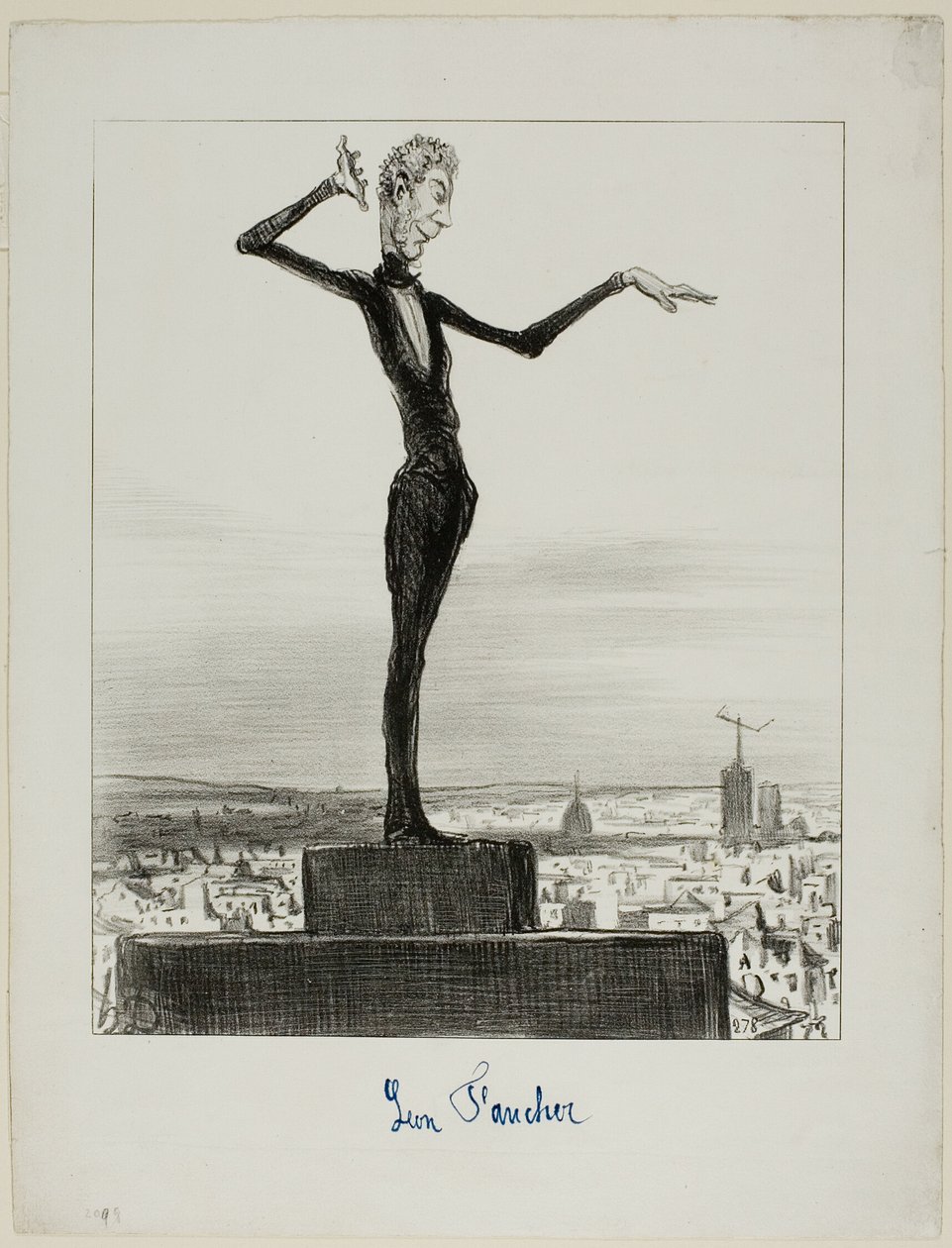 Sugerencia del Charivari al Sr. Léon Faucher para evitar errores telegráficos en el futuro, lámina 122 de Actualités de Honoré Victorin Daumier