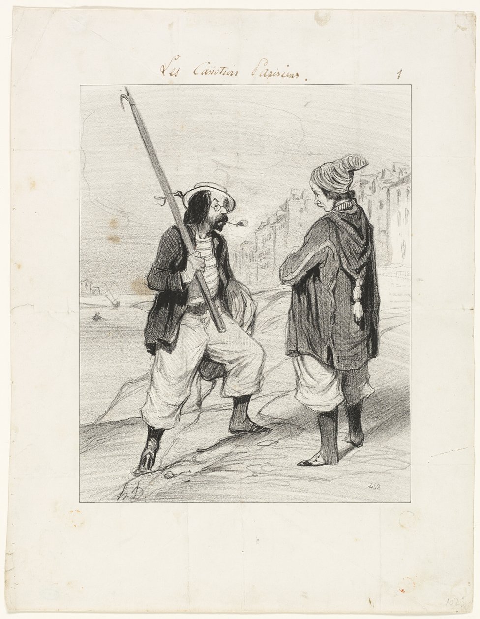 All Right Rigobert, My Old Friend..., plato uno de Les Canotiers Parisiens de Honoré Victorin Daumier