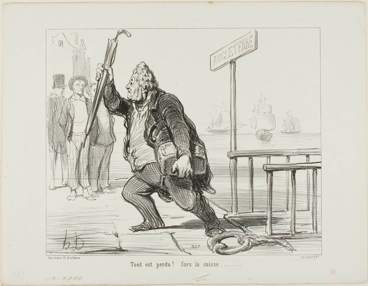 "Todo está perdido - salva la caja" de Honoré Victorin Daumier