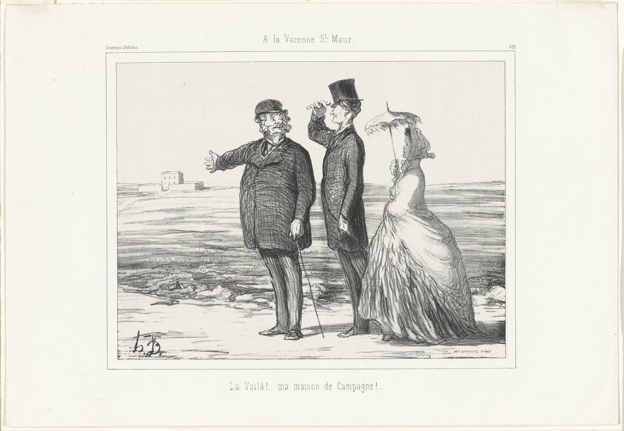 En Varenne, Saint-Maur. "¡Allí! Mi casa de campo", lámina 418 de Souvenirs d