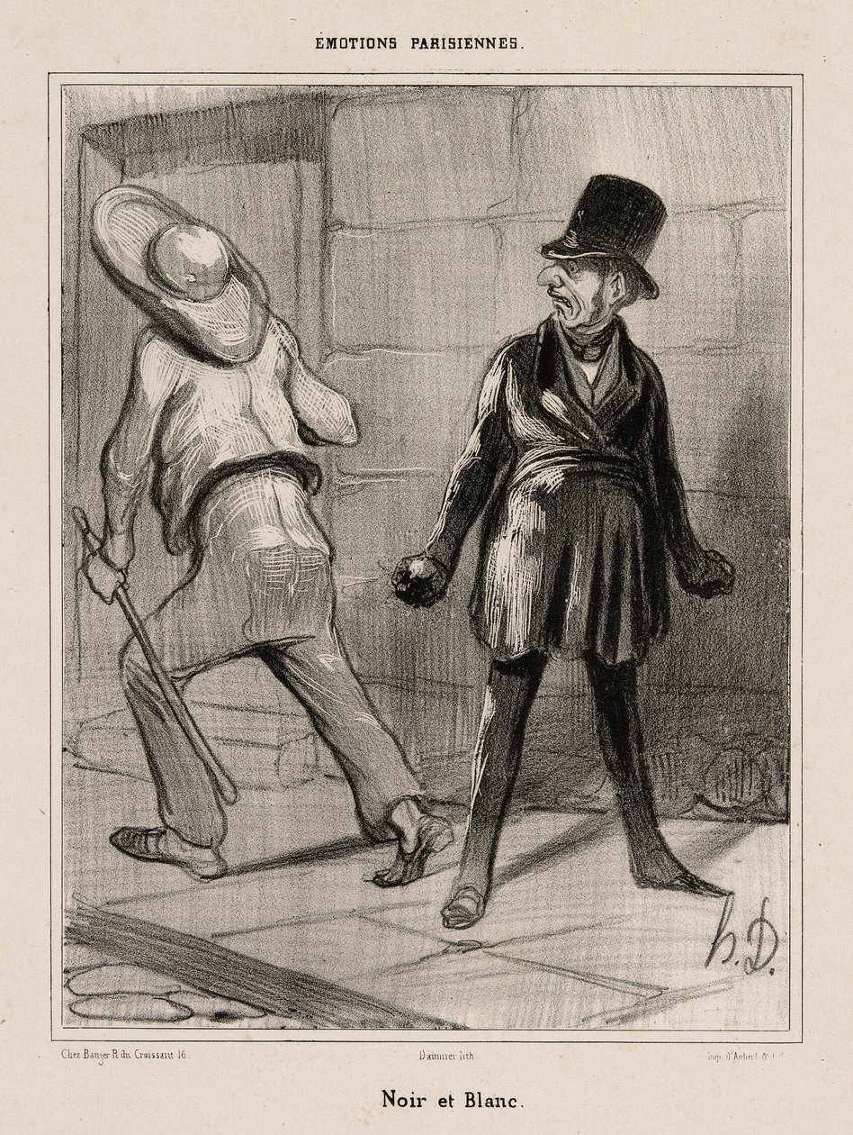 Blanco y negro, lámina 23 de Émotions Parisiennes de Honoré Victorin Daumier
