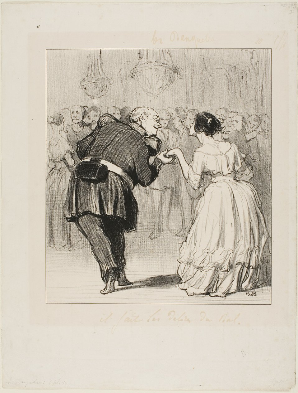 Se deleita con la pelota, plato 10 de Les Banqueteurs de Honoré Victorin Daumier