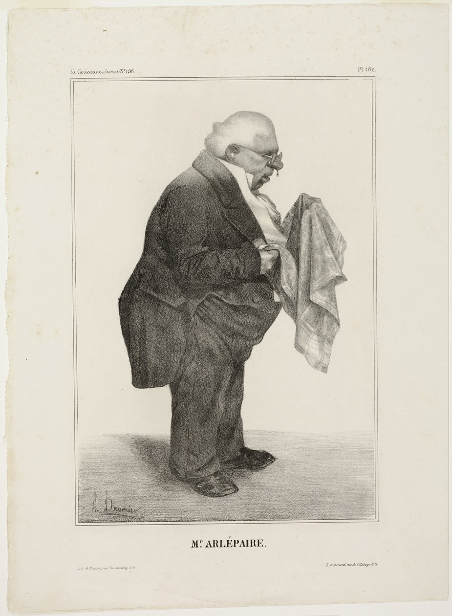 Mr. Arlépaire.., lámina 280 de Célébrités de la Caricature de Honoré Victorin Daumier