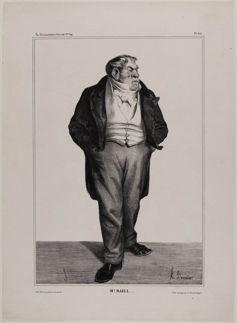 Mr. Baill.., placa 312 de Cartooning Celebrities de Honoré Victorin Daumier