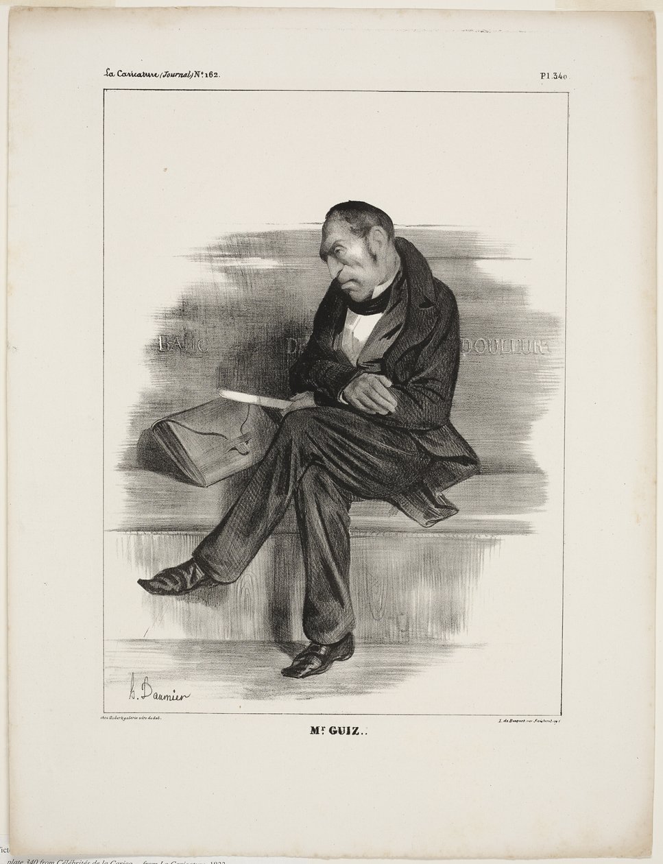 Mr. Guiz.., placa 340 de Cartooning Celebrities de Honoré Victorin Daumier