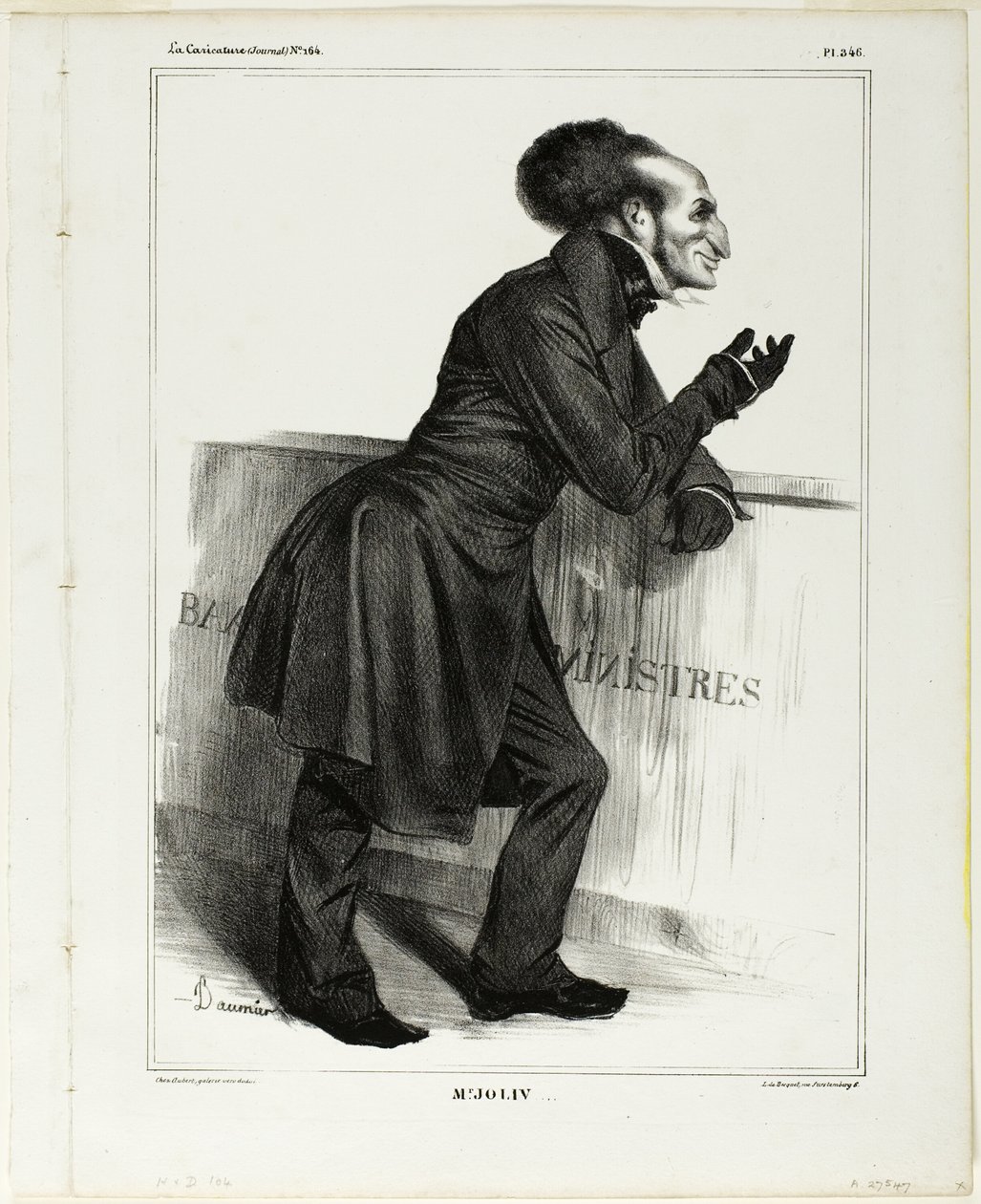 Sr. Joliv...., placa 346 de Cartooning Celebrities de Honoré Victorin Daumier