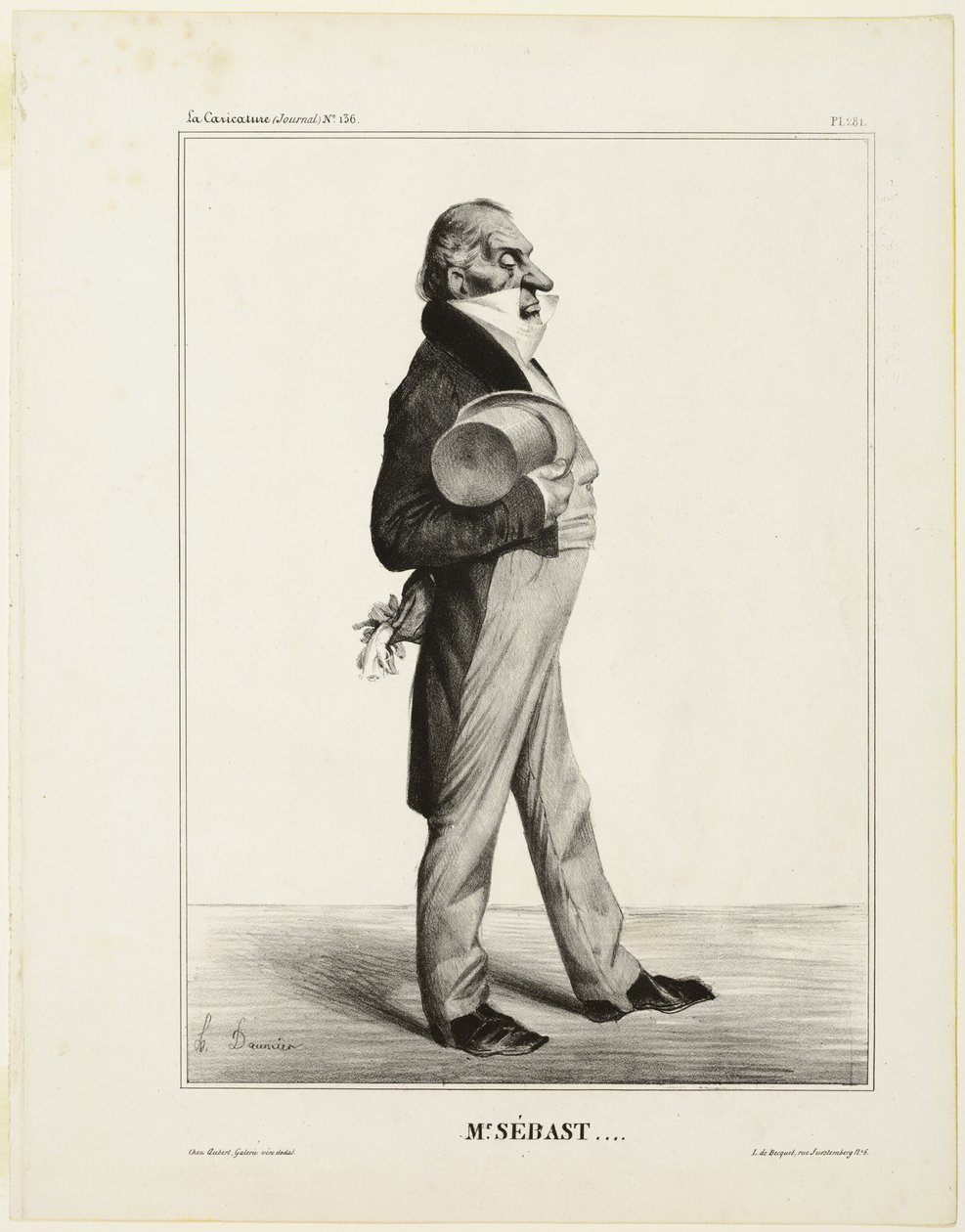 Sr. Sébast ...., lámina 281 de Cartooning Celebrities de Honoré Victorin Daumier