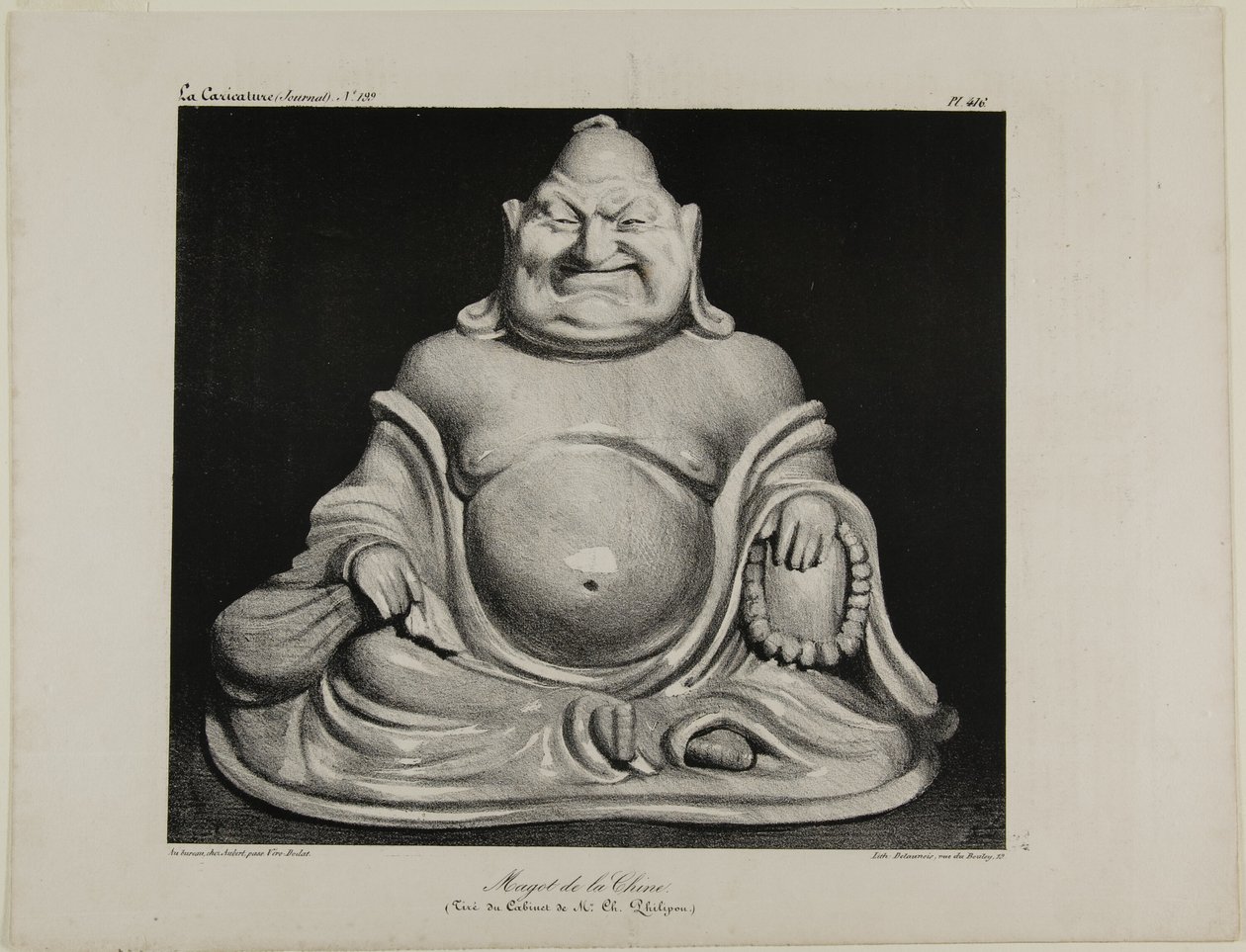 Figura de porcelana china (de la colección privada del Sr. Charles Philipon), plato 416 de Honoré Victorin Daumier