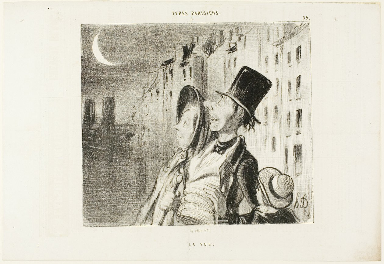 Vista, lámina 39 de Types Parisiens de Honoré Victorin Daumier