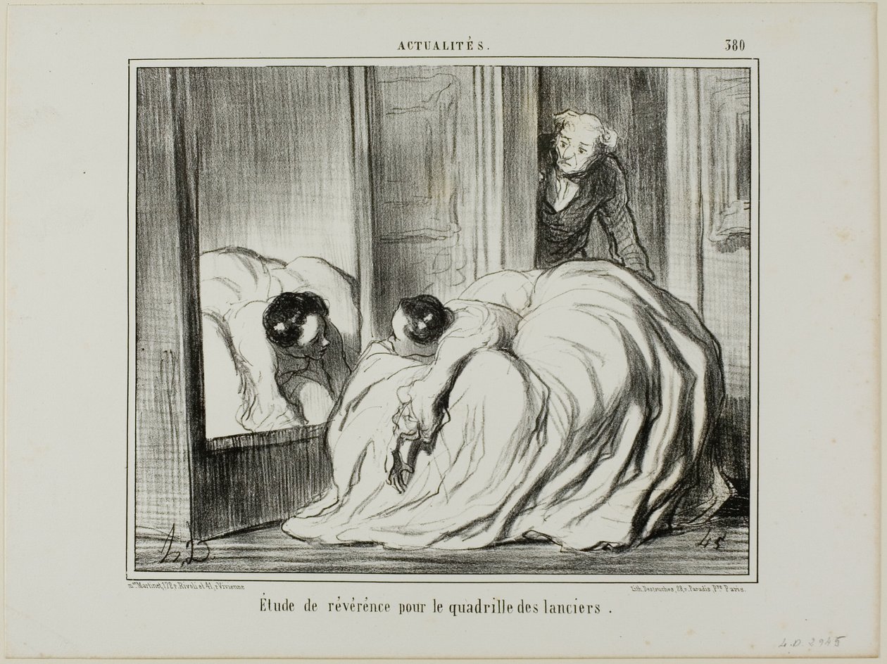 Estudio de Reverencia para la Cuadrilla de Lanceros, lámina 380 de Actualités de Honoré Victorin Daumier