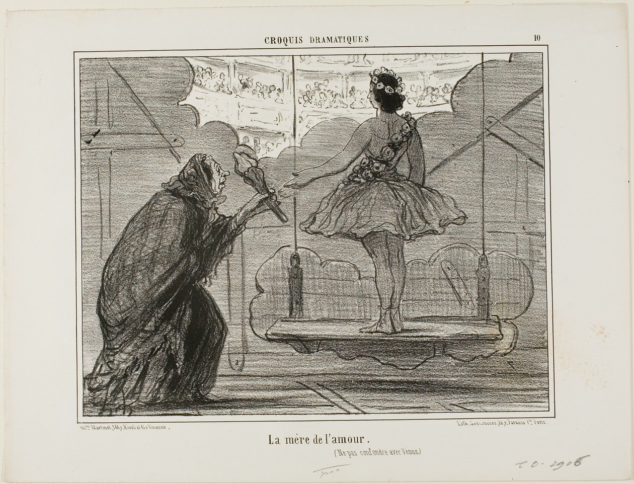 La madre de Eros (no confundir con Venus), lámina 10 de Croquis Dramatiques de Honoré Victorin Daumier