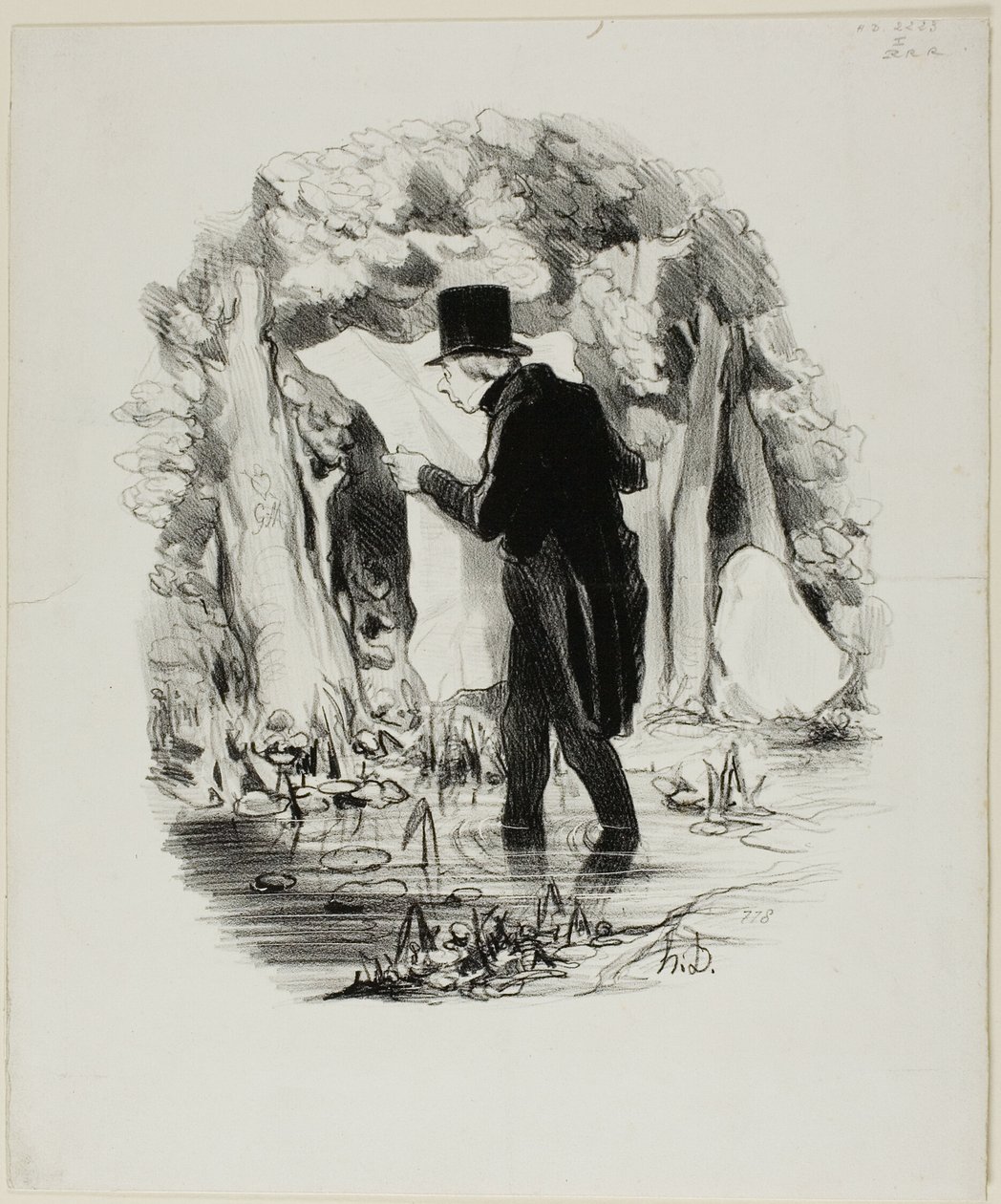 This is Where the Lecture of the Constitutionnel Might Take You, placa 8 de Pastorales de Honoré Victorin Daumier