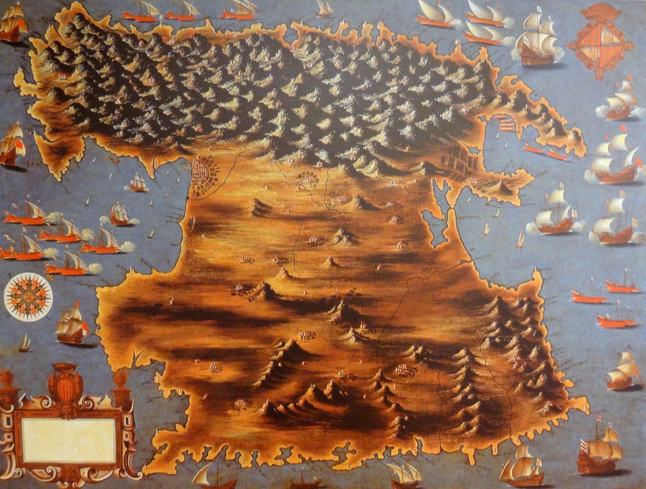 Mapa de la isla de Mallorca de Honorat Massot