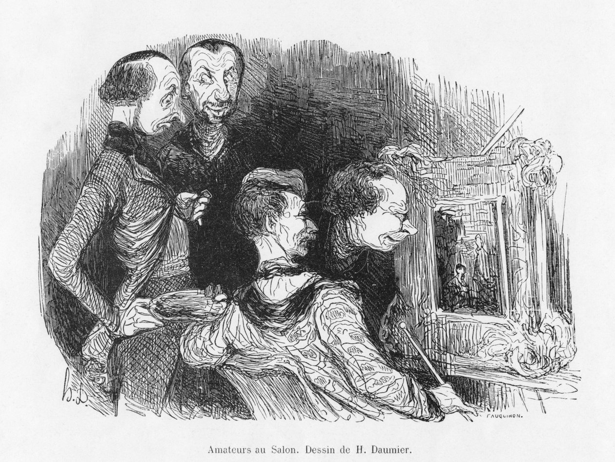 Aficionados en el salón de Honoré Daumier