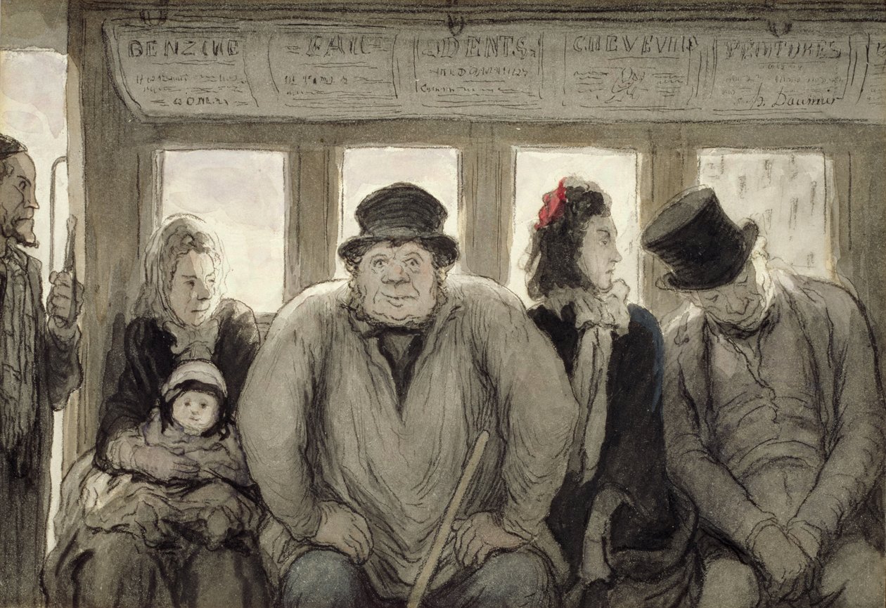 El ómnibus, 1864 de Honoré Daumier