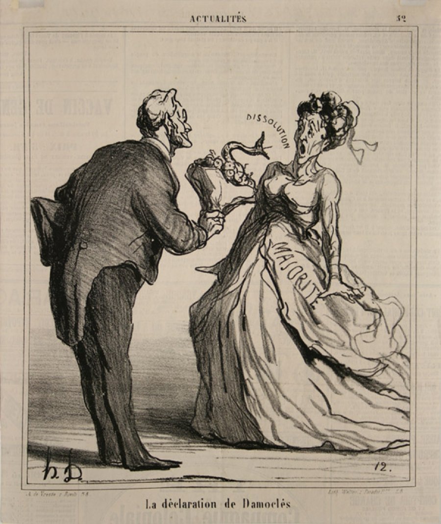 La declaración de Damocles de Honoré Daumier