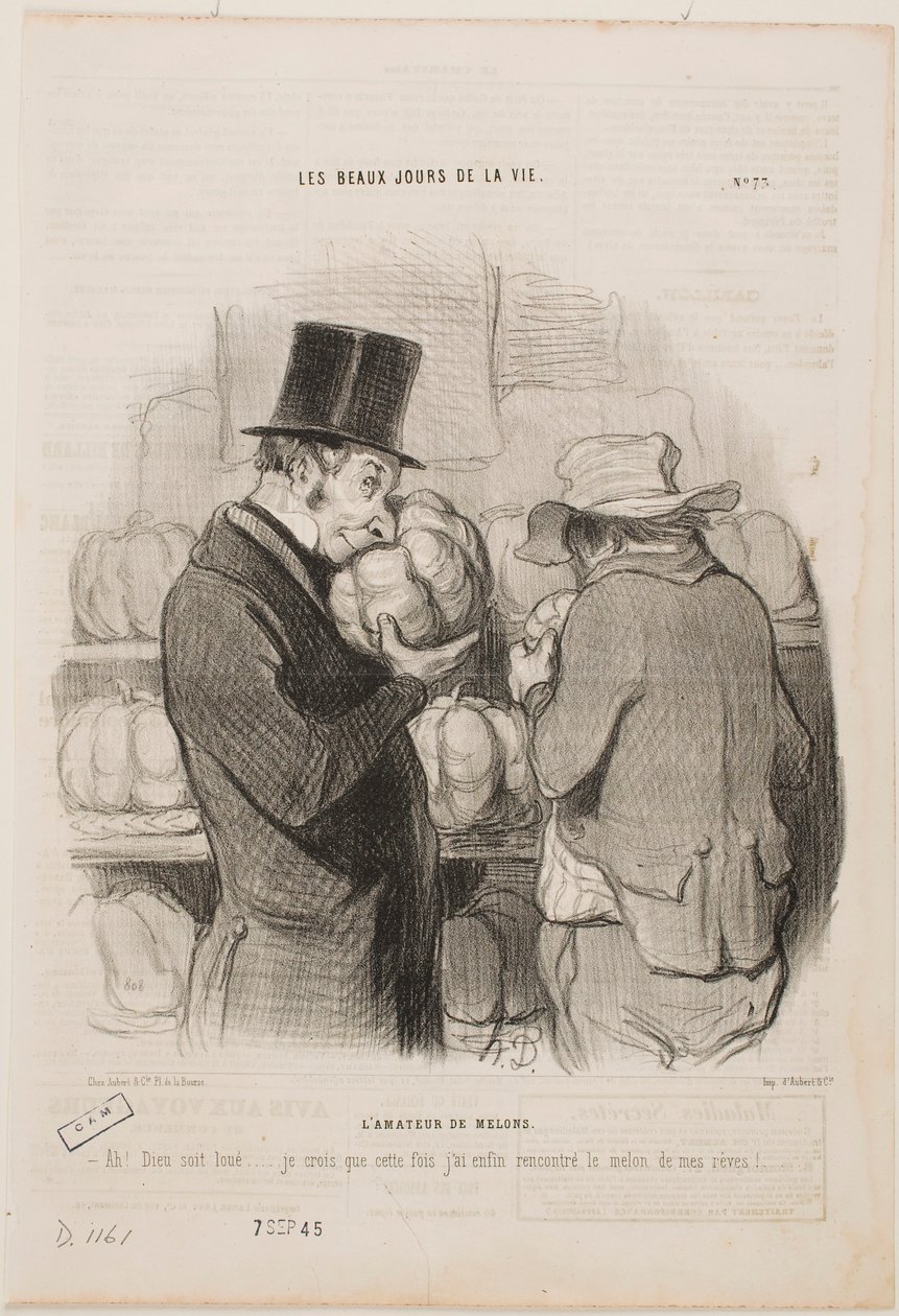 Un conocedor de melones de Honoré Daumier