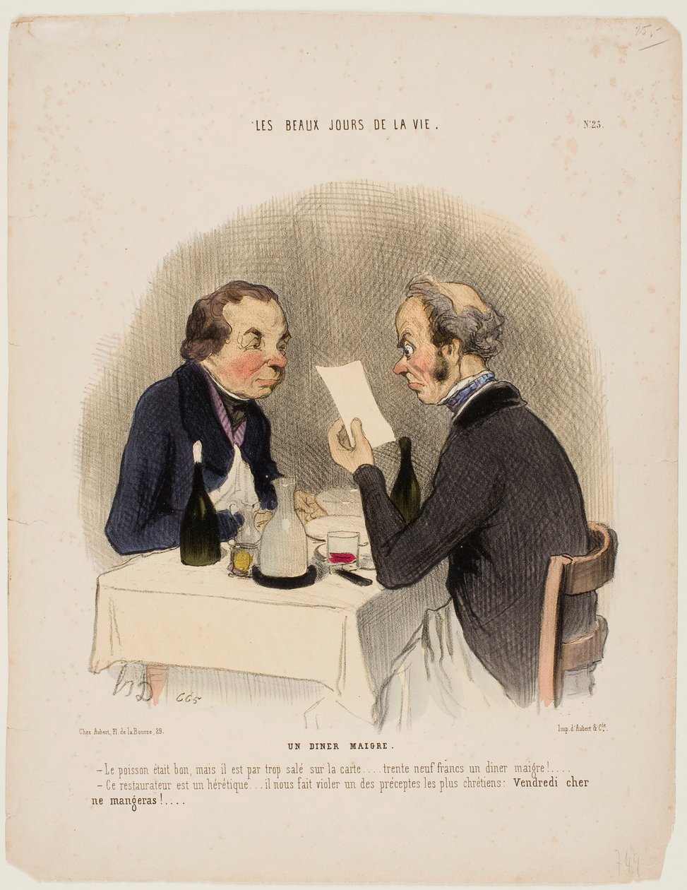 UNA COMIDA LIGERA de Honoré Daumier
