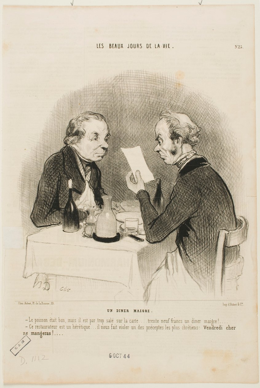 Una comida ligera de Honoré Daumier