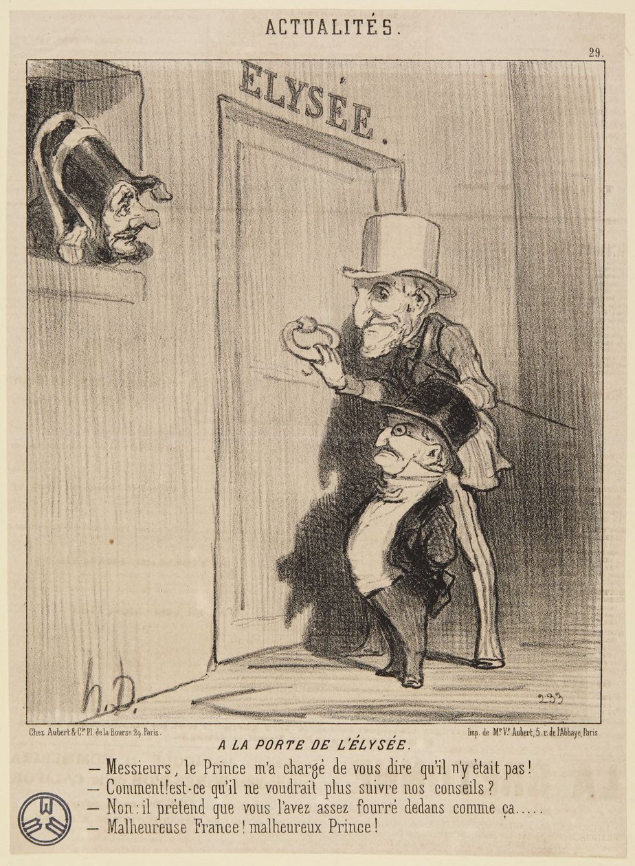 «A las puertas del Elíseo» de Honoré Daumier