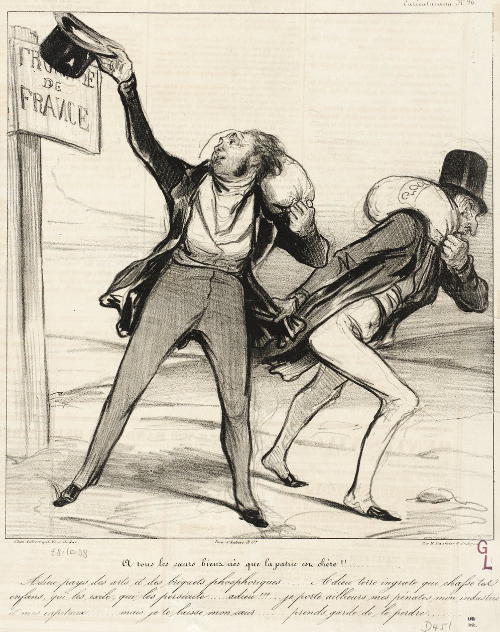¡A todos los corazones nobles a quienes les importa tanto la patria!... de Honoré Daumier
