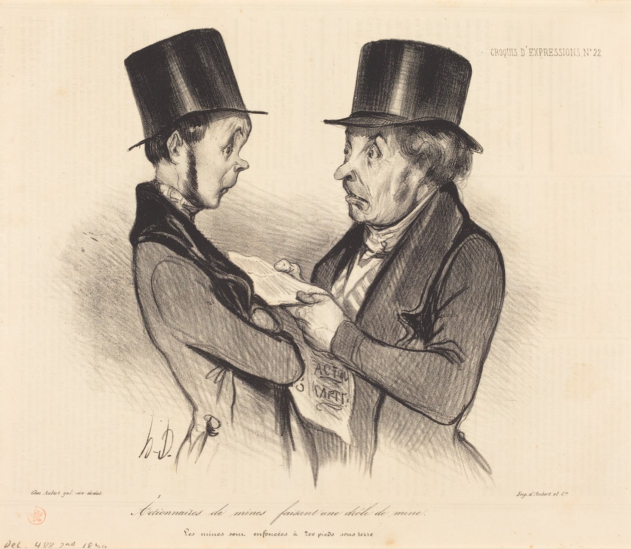 Accionistas de minas... de Honoré Daumier
