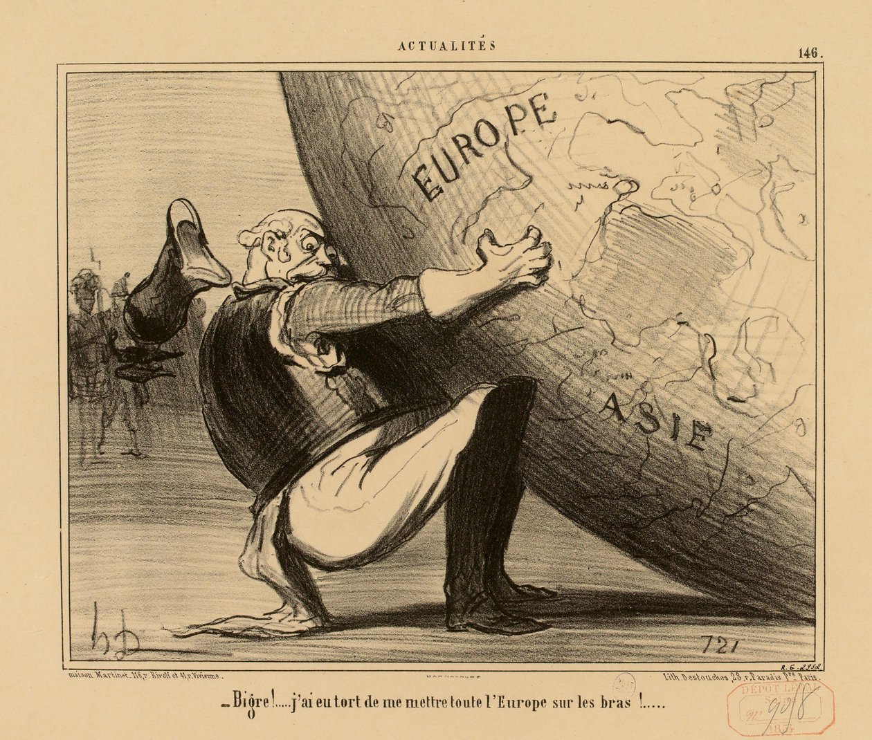Noticias n.º 146: - ¡Caramba! ... ¡Me equivoqué al meterme con toda Europa! ... de Honoré Daumier