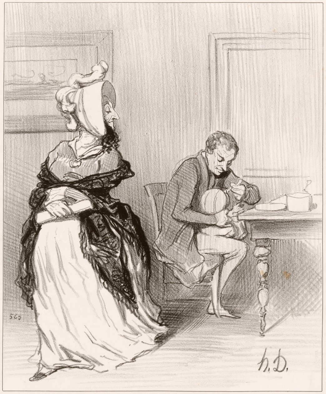 Adiós, querido, me voy a ver con mis editores... de Honoré Daumier