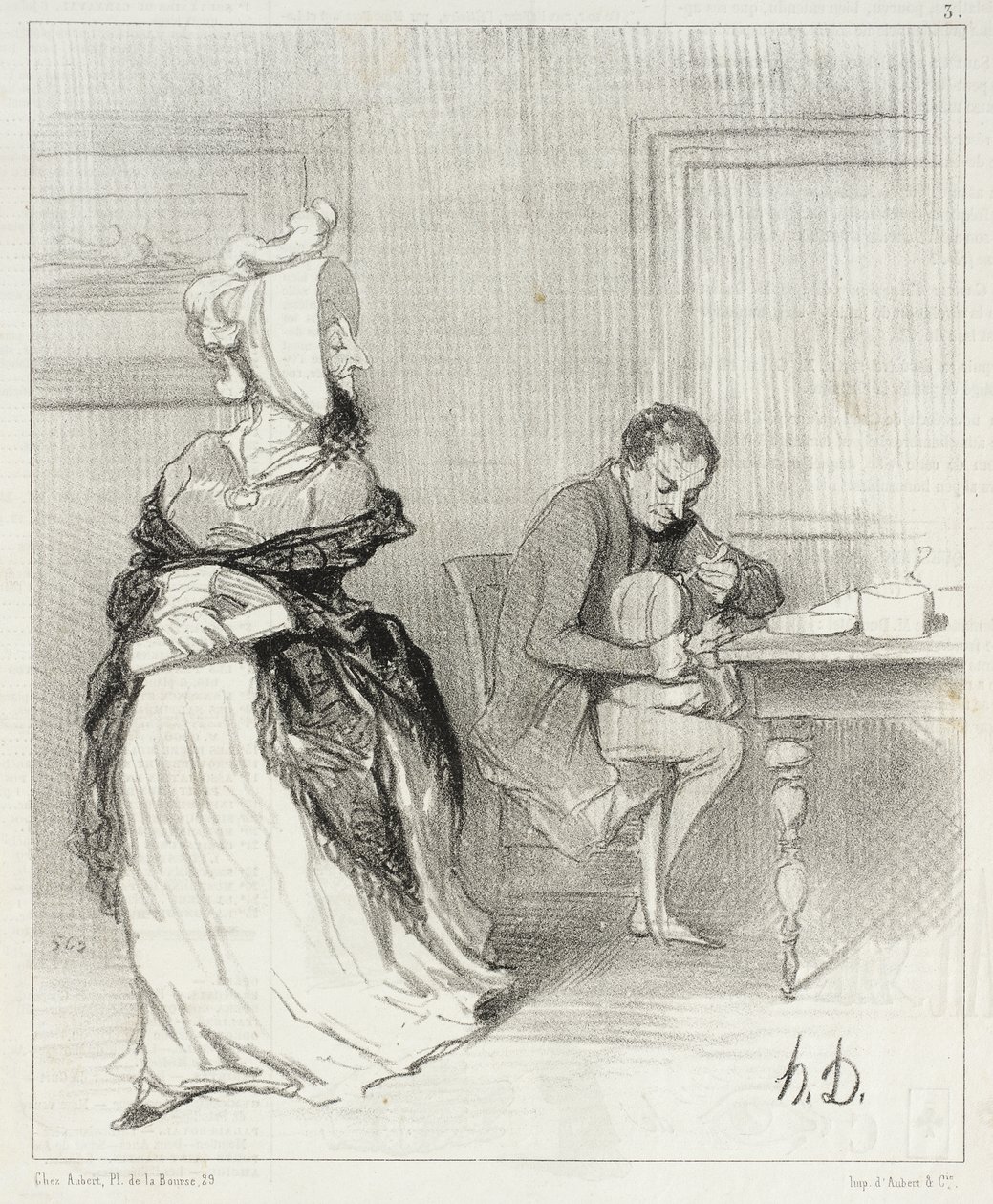 Adiós, querido mío, ¡voy a ver a mis editores! ... de Honoré Daumier