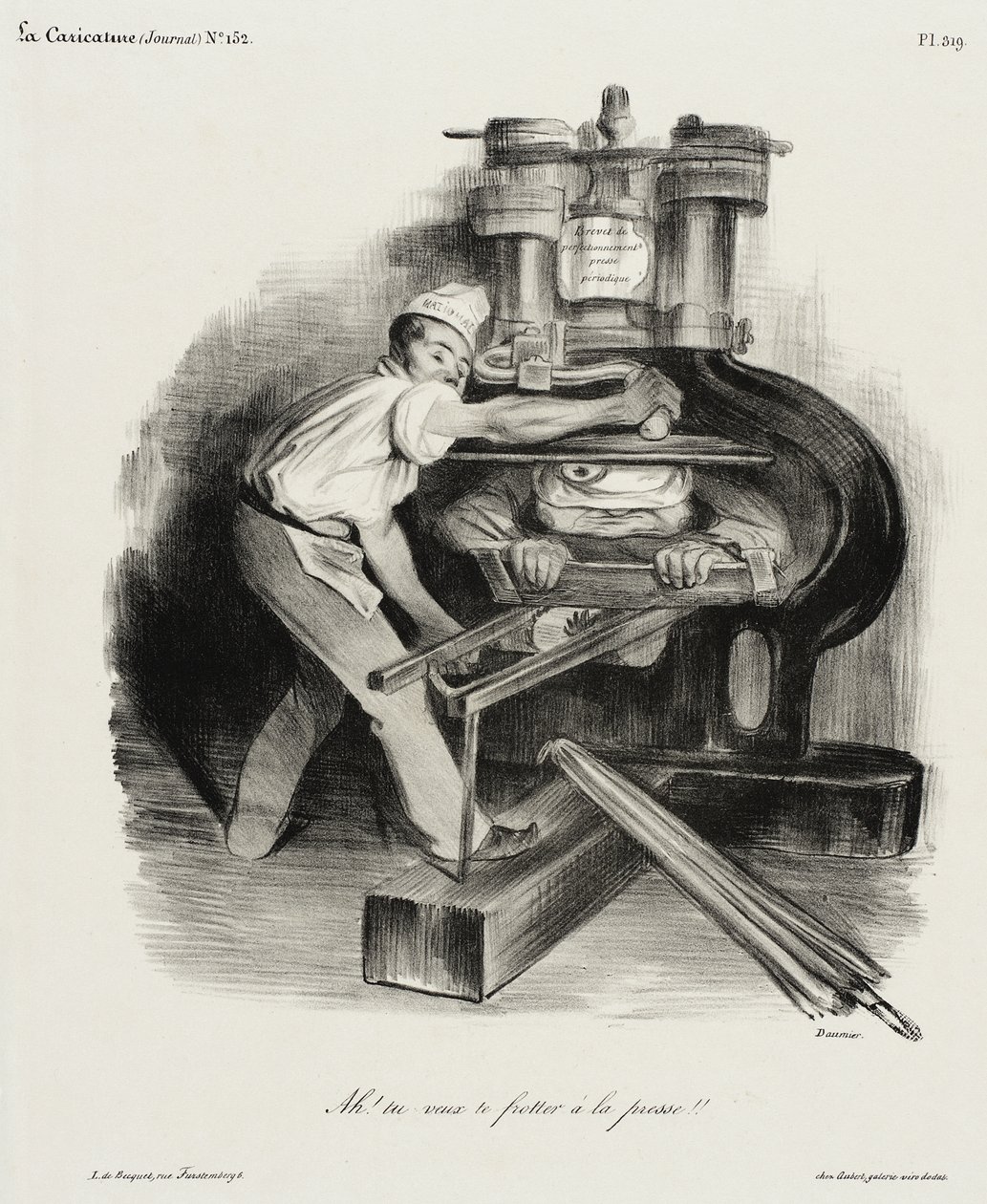¡Ah! ¡Quieres enfrentarte a la prensa!! de Honoré Daumier
