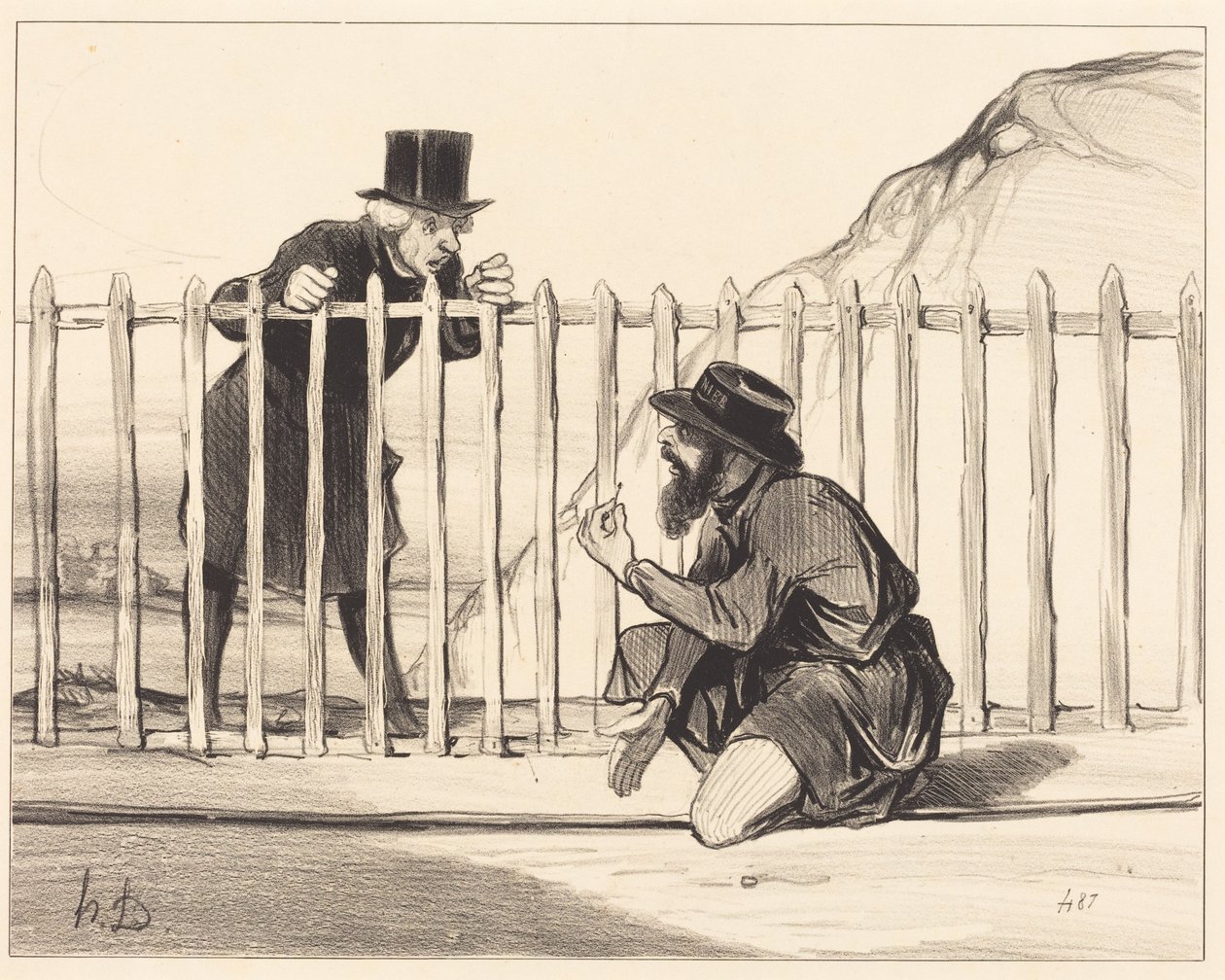 ¡Ah! Bueno... el convoy... puede presumir de haber escapado... de Honoré Daumier